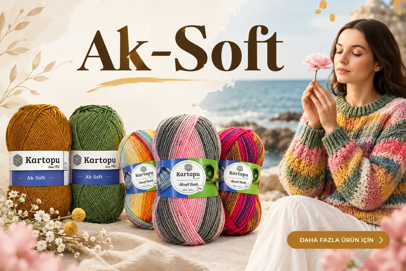 Kartopu Ak Soft Örgü İpi yumak — Darıca Narin Tuhafiye